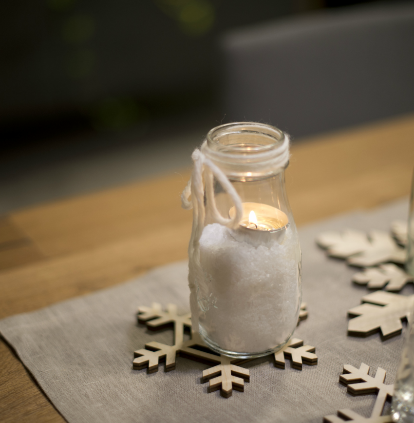 decorazioni di natale in legno centrotavola