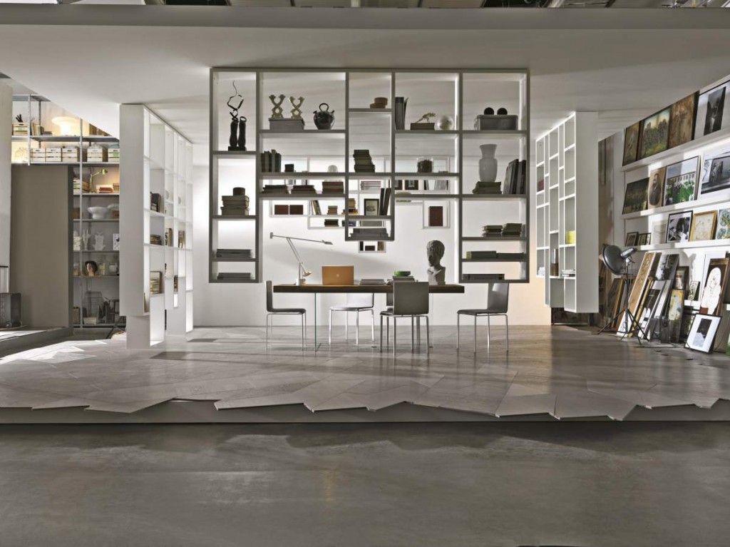 Sistema Weightless Lago - Mensole e contenitori a soffitto