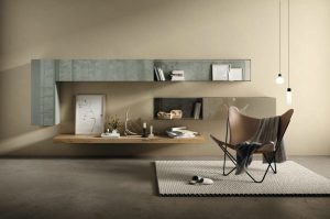 36e8 di Lago composizione a parete porta tv libreria
