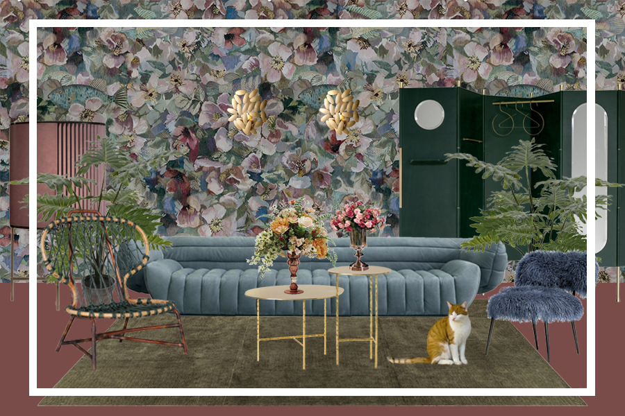 moodboard stile camp arredamento