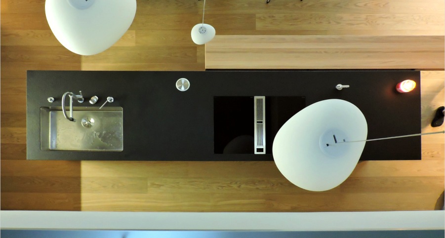 cucina nera minimal valcucine